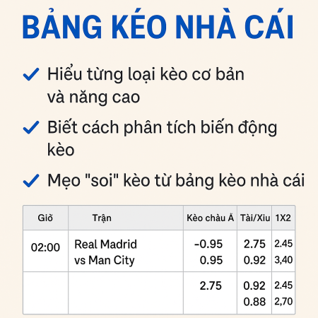 Cách đọc và phân tích bảng kèo nhà cái – Từ cơ bản đến nâng cao